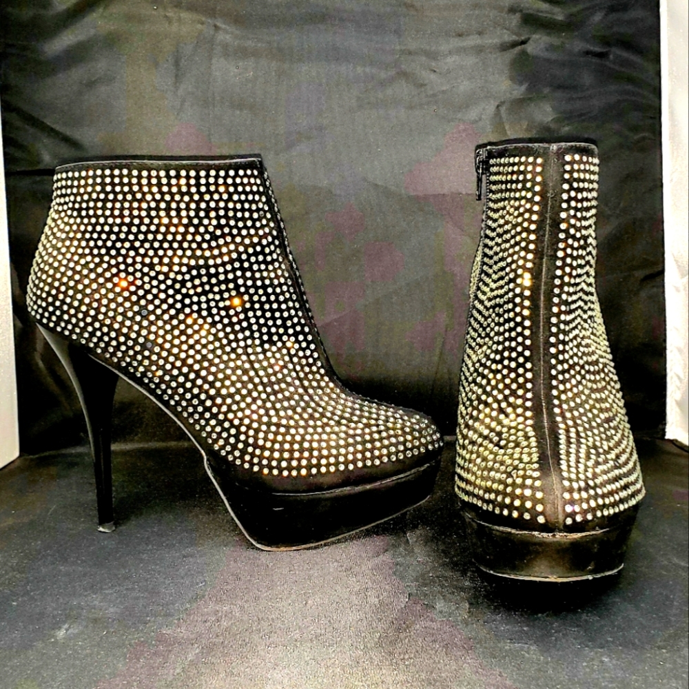 Rhinestone Embellished Booties
